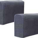 Sewroro Sofa Armrest Covers Stretch Chair Arm Protectors Washable Universal Armchair Slipcover Arm Cover for Home Office (Dark Grey) 2pcs