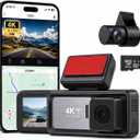 Pentro 4K Dual Dash Cam Front and Rear UHD 2160P & 1080P Car Camera with WiFi 64GB SD Card Included Night Vision, G-Sensor, Parking Mode & Loop Recording 170 Wide Angle