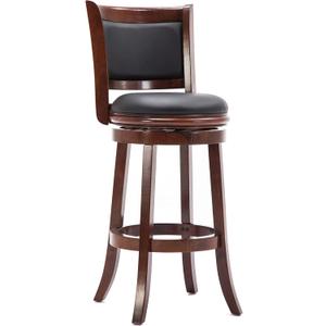 Boraam Augusta Bar Height Swivel Stool, 29-Inch, Cherry