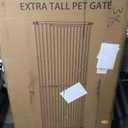 Extra Tall Cat Gate 47.2"-86.6", Pressure Mounted Pet Gate for Doorways, Walk Through with Door, Narrow Bar Spacing 1.38", No Drill Indoor Safety Gate for Cats & Dogs