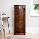 Hives and Honey Noelle Standing Jewelry Armoire, Locking Organizer with Mirror, 7 Drawers, Side Doors, Necklace Hooks, Ring Rolls, Jewelry Box for Earrings, Bracelets, and More, Walnut