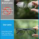 GUDVUE Mens Blue Light Glasses Rectangle Computer Glasses Gaming Glasses, Black/Gunmetal