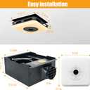 Bathroom Exhaust Fan with Bluetooth Speaker,Bathroom Fan Light,Plug&Play,230 CFM 1.0 Sone,Strong Wind Force&Quiet,Noise-cancelling Bluetooth dual speakers,7color dynamic&3color lighting