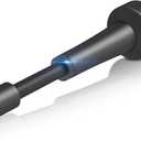 Adjustable Door Stopper, 3.07-4.45in Aluminum Door Stoppers for Bottom of Door, Matte Black Door Stop for Wall with Silicone Tip, Screw & Adhesive Installation