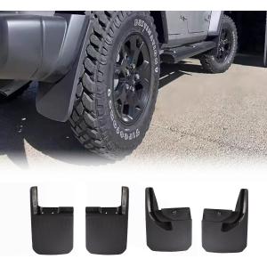 Set of 4PCS Mud Flaps Splash Guards Mudguards Mudflaps with Hardware Kits Accessory Compatible with Wrangler JL 2018-2022,Black Color, Front LH RH and Rear LH RH