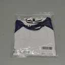 Abardsion Trendy Baby Tees for Women Y2K Shirts Cute Short Sleeve Crewneck Slim Fit Going Out Tops (Large, White & Navy Blue-sleeve)
