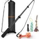 LOOBANI Flirt Pole for Dogs - Chase & Tug of War, Interactive Toys & Extendable Teaser Wand for Small Dogs Training & Exercise (POLE-40 Inch)
