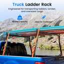 Ladder Rack for Truck Non-Drilling, 800 lbs Capacity