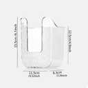3 x Bathroom Wipes Holder, 2PCS Wall-Mounted Wipe Storage Box, Acrylic Wipes Container with Adhesive Mount for Toilet and Bathroom