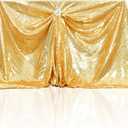 PartyDelight Gold Sequin Tablecloth 60"X102" Rectangle Sparkly Table Cloth for Wedding Party Decorations