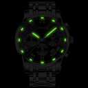 Mens Stainless Steel Luminous Analog Quartz Watches Waterproof Date Casual Wrist Watch