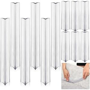 Yinkin Namalu Sofa Slipcover Grips Tucks 8" and 16" Sofa Cover Tucks Long Clear Couch Cover PVC Anti Slip Slipcover Tuck Grips for Sectional Couch Covers Recliner Chair Cushion Armchairs, (12 Pieces)