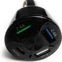 4 Port USB Fast Charging Cigarette Light Car Charger 3 * 2.4 A USB/ 1 PD20W LED Light Compatible with Tablets Cameras iPhone 14 13 12 11 Pro Max X XR XS Samsung Galaxy Series Google Pixel Android/iOS