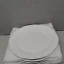 Y YHY Ceramic Dinner Plates, 10.6 Inch Porcelain Scalloped Plates, Off-White Serving Dishes Set of 6 for Home Kitchen, Microwave & Dishwasher Safe, Dinnerware Dishes Gift for Thanksgiving Christmas