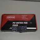 pH Meter Food Digital Electronic pH Tester for Fermentation 3*50ml pH Buffer Calibration Solution Kits Hot Sauce Food Tester Probe for Cheese Sourdough pH Temperature pH Test Strips for Acidity