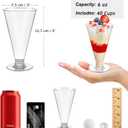 Zezzxu 40 PCS Plastic Martini Glasses Disposable Cocktail Glasses, 6 oz Tall Mini Dessert Cups Perfect for Party Serving Wedding Birthday and All Events