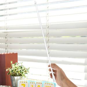 17 Inches 1 Piece Blind Wand, Vertical Blinds Replacement Part, Tilt Wand Replacement, Clear Blind Rod with Hook and Grip, Plastic Blind Opener, Long Window Blind Stick Tilt Rod