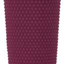24oz Fully Studded Tumbler. Matte Burgundy Studded Tumbler with Lid and Straw. Reusable Double Walled Insulated Travel Tumbler. Plastic Acrylic Pastel Colored Tumbler Cup for Iced Coffee Smoothie.