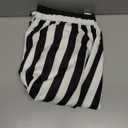 Allegra K Women's Striped Button Front Elastic Back Waist A-Line Midi Skirt Large