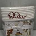 KAKAMAY Woven Baskets for Storage(17"x17"),Large Cotton Rope Woven Baby Laundry Hamper,Collapsible Laundry Basket, Blanket Basket for Organizing Living Room,Nursery,Pillows,Toy Chest(Grey)