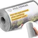 AggFencer 8inch x 25ft Hardware Cloth 1/4 inch Chicken Wire Fencing 23Ga, Hot Dipped Galvanized After Welding Garden Plant Supports Welded Metal Chicken Wire Fence, Poultry Animal Netting Cage Screen