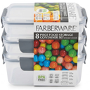 FarberWare 8 Piece Food Storage Container Set