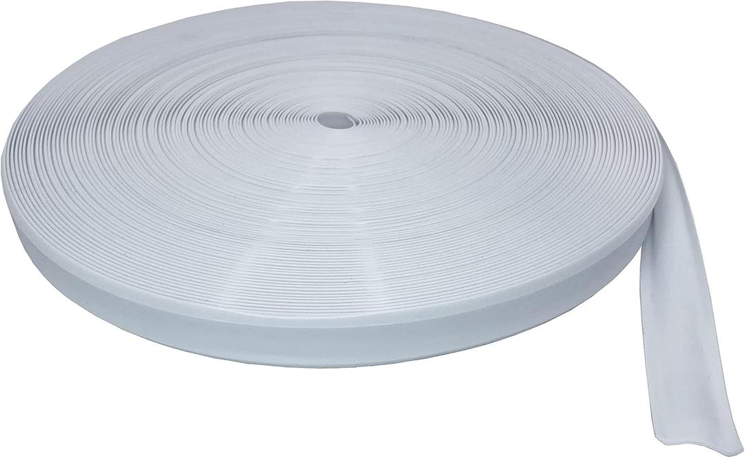 White Vinyl 3/4" Insert Molding Trim Screw Cover RV Camper Travel Trailer (White, 50 ft)