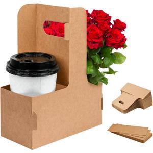 30 Pack Back to School Appreciation Gifts,2 Cup Drink Carrier with Handle, Kraft Flower Bags Floral Wrap Packing Box,Thank You Gift for Teacher Appreciation,Birthday Wedding Graduation Party Gift