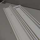 KUZRZNH Double Row Ceiling Curtain Track System, White, 7.9ft (2.4m)
