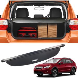 Retractable Cargo Cover for 2014-2016 Subaru Impreza & 2013-2017 Crosstrek XV Black Trunk Cover Accessories