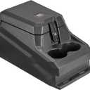 KEMIMOTO Bench Seat Console Armrest Box Cup Holder, Compatible with Can-Am Defender & Defender MAX, 13L Lockable Water-Resistant Storage Box