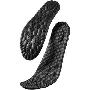 4D Cloud Technology Insole - Super Soft Comfort Insoles, Soft Foot Protection Cloud Feeling Insole, U-Shape Memory Foam Insoles, 4D Sports Memory Foam Insoles (Black-A, Men 8-8.5/Women 9.5-10)