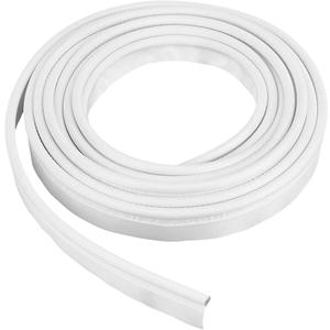 BENECREAT 5.5 Yards White Awning Rail Piping, 8mm Double Flap Awning Tent Piping Insert with Solid PVC Core for Rv, Tarps, Camping Tent Accessories