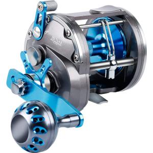 Trolling Reel Saltwater Level Wind Reels, Drag Reels Boat Fishing Ocean Fishing for Sea Bass Grouper Salmon (SHA40)