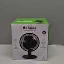 Holmes 12 Inch Oscillating Table Fan 3 Speeds 75 Degree Wide Angle Oscillation Adjustable 15 Degree Tilt Quiet Operation Home Office Bedroom Kitchen Black