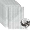 OTYMIOW 2250 PCS Disco Ball Tiles, 10 x 10 MM Self-Adhesive Disco Ball Stickers, Mosaic Mirror Tiles