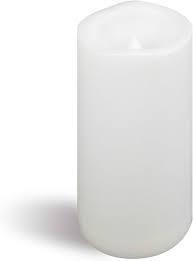 CANDLE CHOICE Waterproof Outdoor Battery Operated Flameless Candle with Timer Large Plastic Resin Bright Flickering Electric LED Pillar Lantern Patio Garden Wedding Christmas Decorations 4”(D) x8”(H)
