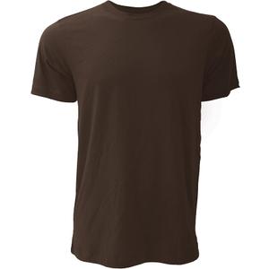 Canvas Unisex Jersey Crew Neck Short Sleeve T-Shirt, Brown, Medium