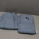 H.VERSAILTEX Linen Blackout Curtains 84 Inches Long 100% Blackout Thermal Insulated Textured Linen Look Curtain Draperies Anti-Rust Grommet, Energy Saving with White Liner, 2 Panels, Stone Blue