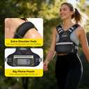 PACEARTH Adjustable Weight Vest 20-32lbs X-Shape Weighted Vest for Women and Men, Home Workout Ironsand Vest with Zipper Pouch and 6 Weight Packs