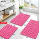 Smiry Bathroom Rugs Mat 36x24, Extra Soft Absorbent Chenille Bath Rugs, Non Slip Rubber Backing Machine Washable Quick Dry Bath Mats for Bathroom Floor, Tub, Shower, Home Decor Accessories, Hot Pink