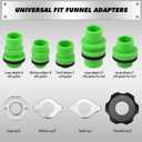 SWANLAKE 18-Piece No-Spill Coolant Funnel Kit, Radiator Funnel Burping Tool, Coolant Bleeder Kit with Adapters, Universal Fitment for Automotive Cooling System