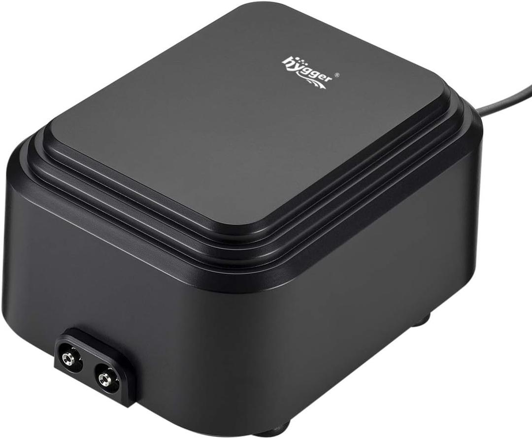hygger 10W Powerful Aquarium Air Pump with Dual Outlets, Adjustable Flow Quiet Fish Tank Air Pump Oxygen Aerator Bubbler for 55-600 Gallon Tank