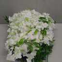 WEISPARK Fake Hanging Flowers - 24 Pieces 3.75 Feet/Piece Artificial Wisteria Vine Ratta Hanging Garland Silk Flowers for Home Party Wedding Decor (White-24pcs)