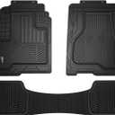 SmartFit Truck Floor Protector, Universal Floor Mats for Trucks, All-Season & Heavy-Duty Mats, Trim to Fit for Full Coverage, Premium Quality and Easy to Clean, Black (3-Piece)