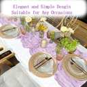 16 Pack Lavender Cheesecloth Table Runner 20 x 120 inch Gauze Table Runners 10 FT Long,Semi Sheer Boho Cheese Cloth Fabric Table Runner Bulk for Wedding,Party,Baby Shower,Bridal Shower Decoration
