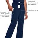 Cherokee Infinity Men Scrub Pants, 6 Pockets, Tapered Leg with Zip Fly Front and Inside Functional Drawstring Cargo - CK200A (Blue, XL)
