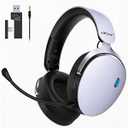 Acer 2.4GHz Wireless Gaming Headsets for PS5, PS4, PC, Switch, Tri-Mode Gaming Headphones with Noise Canceling Mic, Stereo Sound, 40+Hr Battery, 50mm Drivers - White