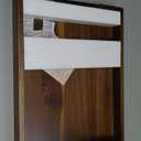 Joy&Grace Ottoman Tray for Living Room, Large Acacia Wooden Serving Tray with Handles for Coffee Table, Breakfast in Bed, Food Dinner, Decorative Tray (Color Natural, 16.7" x 12.8" x 2")