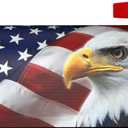 Sweetshow Patriotic American Flag Mailbox Cover Magnetic 21x18 Inch with USA Flag Eagle Decor for Garden Yard Home Decoration